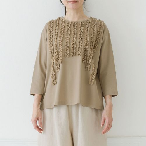 ピープル
Crea delice フロントフリル7分袖Tシャツ