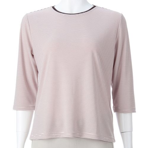 ビワレ
襟チュール丸首ボーダーカットソー