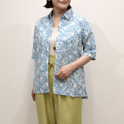 ジジョン
notorico エンブロ刺繍ペイズリープリントシャツ