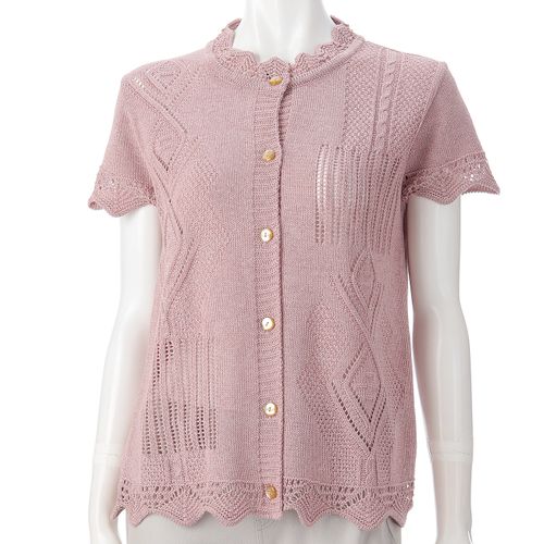 ビワレ
ダイヤ柄キャップスリーブベスト