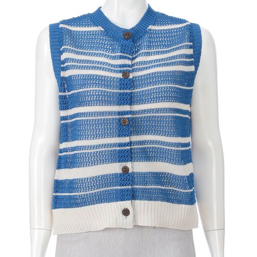 愛装
ボーダー前開きベスト