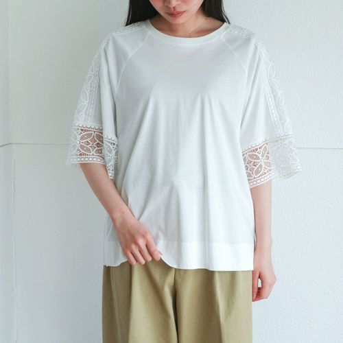 玉一商店
袖レースシルケットスムースチュニック