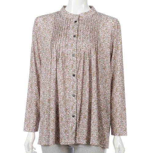 モンパリス
ピンタック前開きプリントカットソー