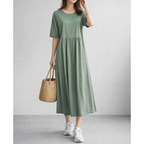 三和ジャパン
ダブルシルケットコットン100 ウエスト切替ワンピース