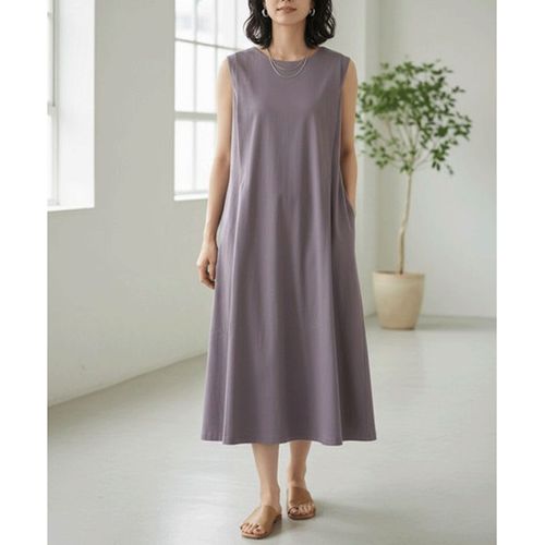 三和ジャパン
ダブルシルケットコットン100 タックノースリーブワンピース