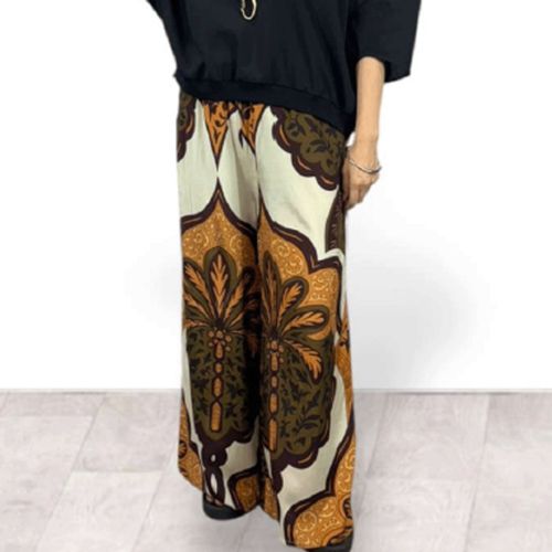 ブルーベル
QTUME シルクリネンダマスクリラクシーワイドパンツ