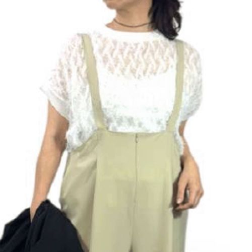 ブルーベル
QTUME リブコンビプルオーバーブラウス