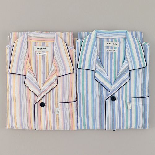 4547533824629







荒川
mila schon（ミラショーン） 紳士 二重ガーゼ シャーリング ストライプ パジャマ