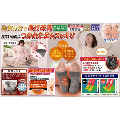 4985697273271



054202500



セルヴァン
遠赤シルク磁気足裏サポーター 1足 杢グレー（管理医療機器）