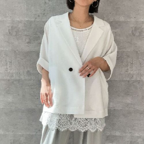 ケリーコーポレーション
Anna Kerry ドルマンメッシュテーラードジャケット