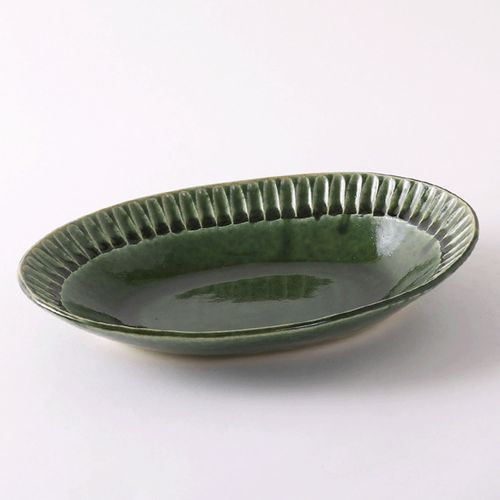 SN-04



不動窯
織部しのぎ楕円浅鉢