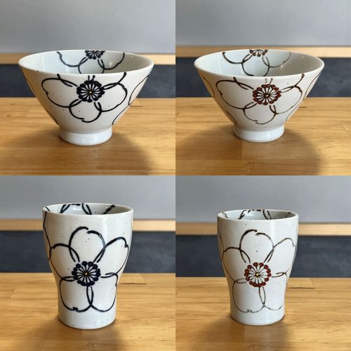 奥川陶器
新・花心飯碗湯呑