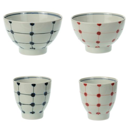 光和陶器
点格子 飯碗・湯呑
