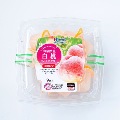 4582179293637



MYP-4PK 9ｺｲﾘ



北辰フーズ
山梨県産白桃ひとくちゼリー9個入