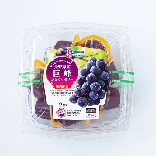 4582179293644



MNK-4PK 9ｺｲﾘ



北辰フーズ
長野県産巨峰ひとくちゼリー9個入