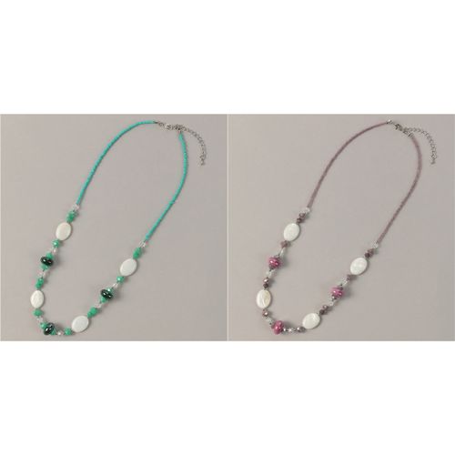 伸美
ビーズシェルネックレス