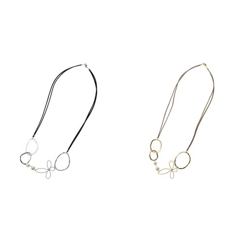 ジェノバ
メタルフラワ－パールネックレス