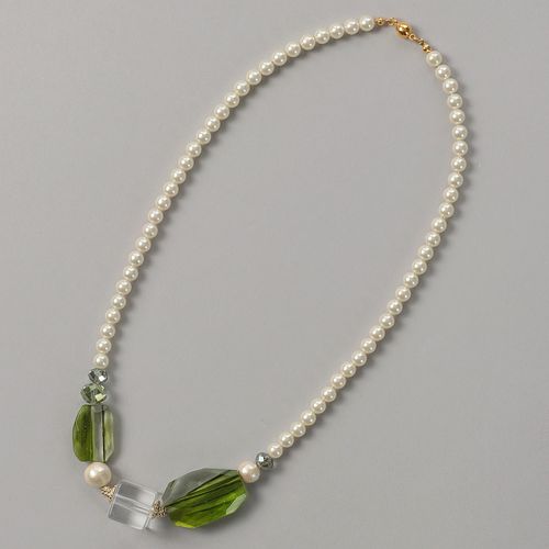 ジェノバ
異素材MIXパールネックレス