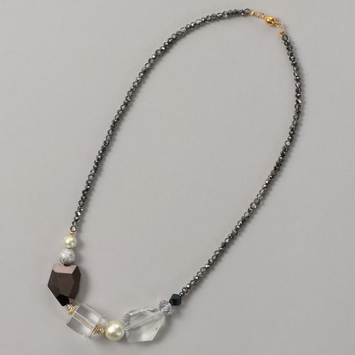 ジェノバ
異素材MIXガラスビーズネックレス