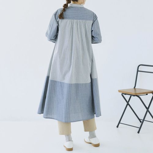 ノンノ
cloudnine ノンノ ストライプ切替シャツワンピース