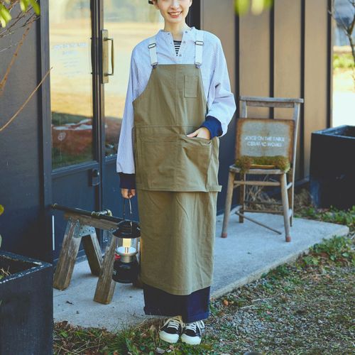ノンノ
cloudnine 先染めツイル ふらしポケット付サロペットエプロン