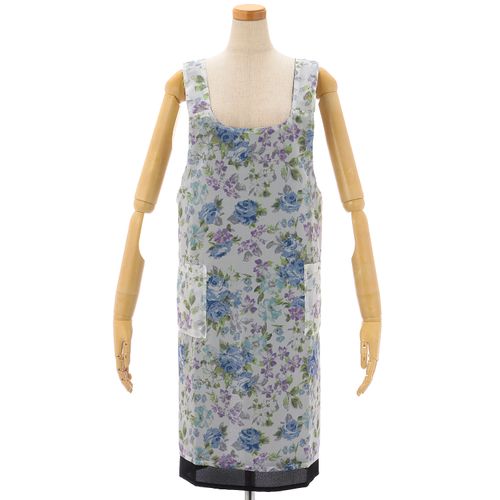 ウラタ
シフォンプリントリバーシブルエプロン バラ柄