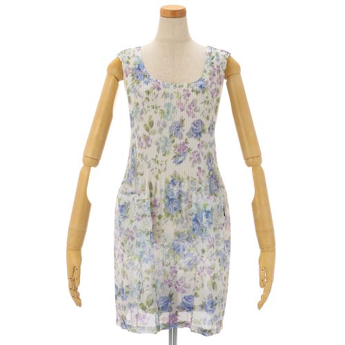 ウラタ
シフォンプリントプリーツエプロン バラ柄