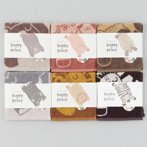 吉井タオル
happy＆peace ループ付きウォッシュタオル