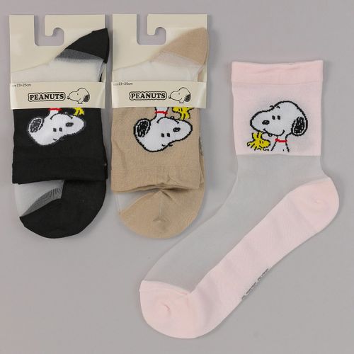 モモステーション
クルー丈 スヌーピー シースルー 靴下