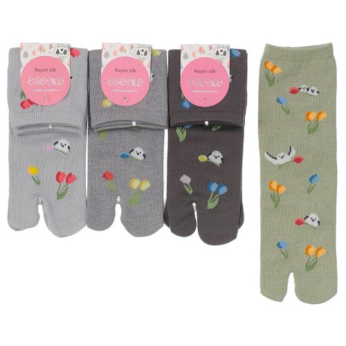 スタジオ・ポアック
足袋 ロークルー丈 レーヨンシルク混 シマエナガ