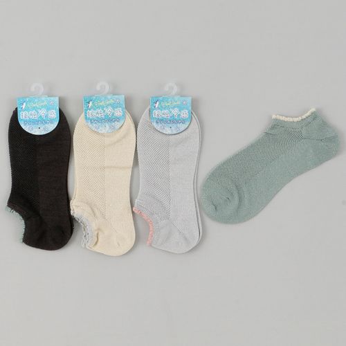 スタジオ・ポアック
接触冷感 スニーカー丈 ラメピコットメッシュ