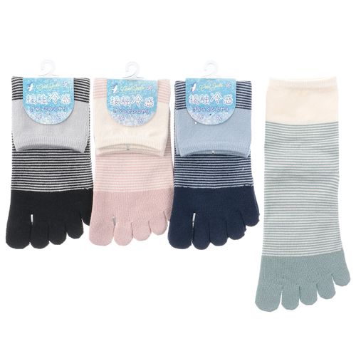 スタジオ・ポアック
5本指 接触冷感 ロークルー丈 ボ－ダー