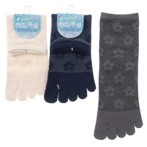 スタジオ・ポアック
5本指 接触冷感 ロークルー丈 メッシュフラワー