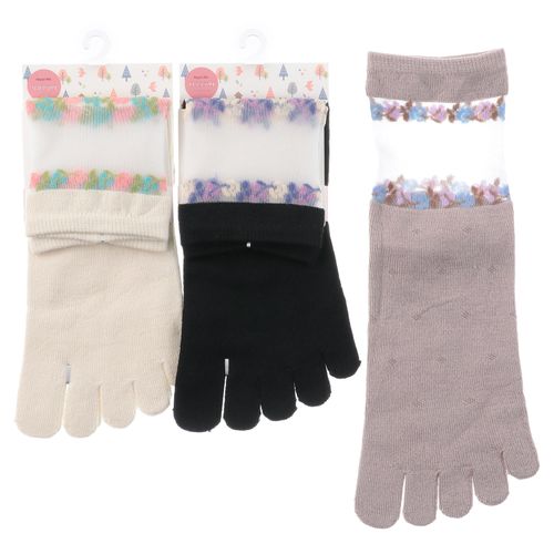 スタジオ・ポアック
5本指 部分シースルー ロークルー丈 蔦花