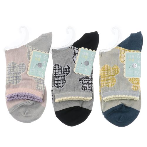 ウィックス
ひやりん抗菌防臭 ロークルー丈 ギンガムフラワー