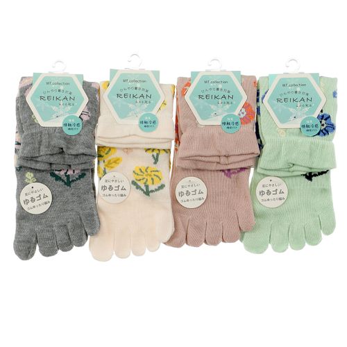 常峰ソックス
5本指 指先接触冷感 北欧柄 靴下