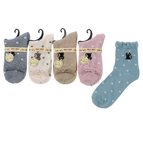 モモステーション
クルー ねこ×ドット 靴下