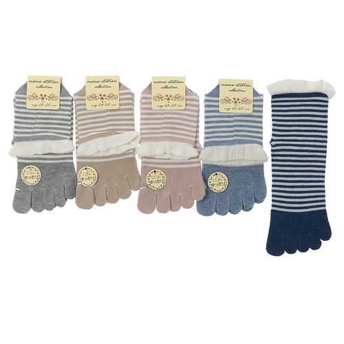 モモステーション
5本指 クルー丈 ボーダー柄