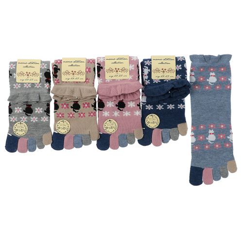 モモステーション
5本指 クルー丈 お花とねこ