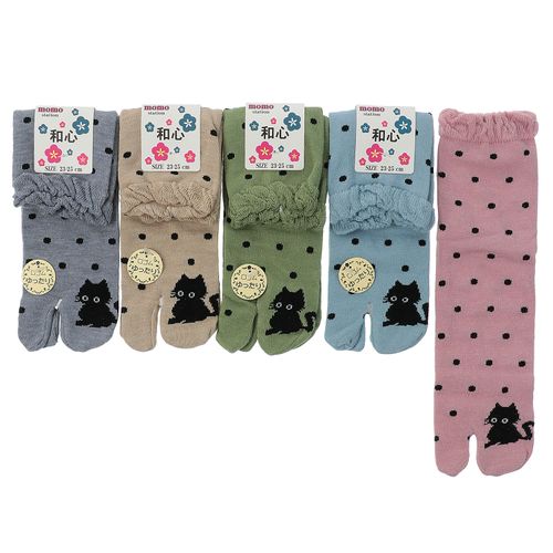 モモステーション
足袋 クルー ドット×猫