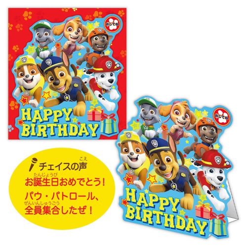 4961099852450



852450



日本ホールマーク
パウ・パトロール全員集合したぜ！【誕生お祝い／立体オルゴールカード