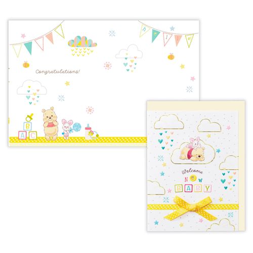 4961099852702



852702



日本ホールマーク
ディズニー くまのプーさん イエローリボン 赤ちゃん誕生お祝い／二つ折り出産お祝いカード