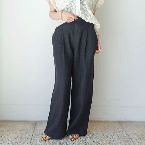 大村産業
JEUNE ET JOYEUX フレンチリネンワイドパンツ 73丈