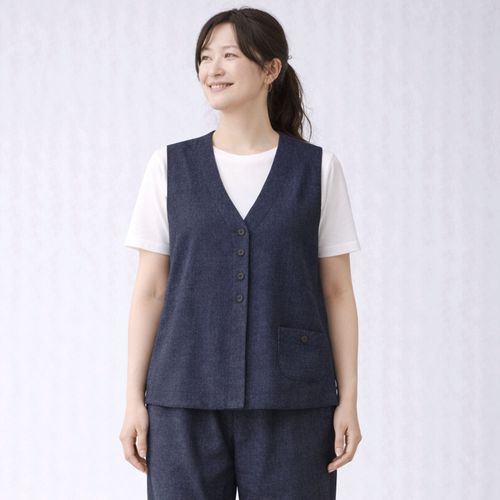 アパレルアイ
aiai 麻レーヨン シードポケットベスト