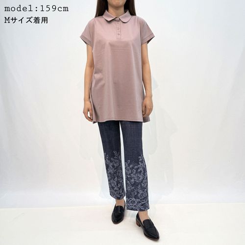 橘高
メッシュハイテンション 京プリントデニム花柄パンツ