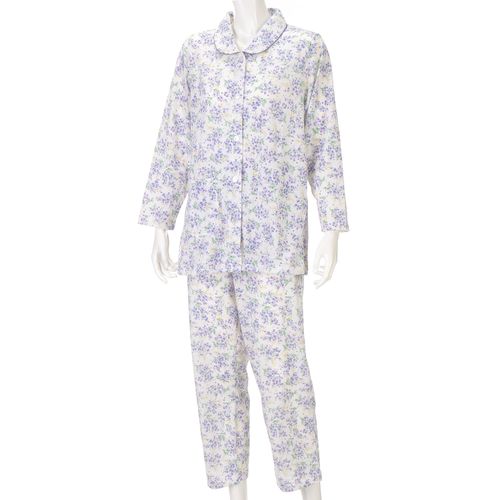 ウイズ
婦人 天竺 小花柄パジャマ（長袖＋長パンツ）