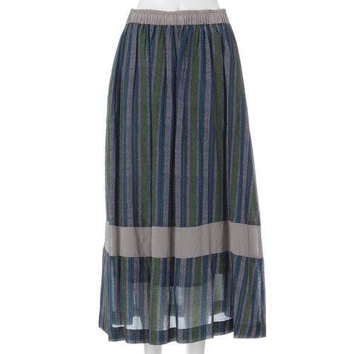 カリネ
ドットストライププリントギャザースカート