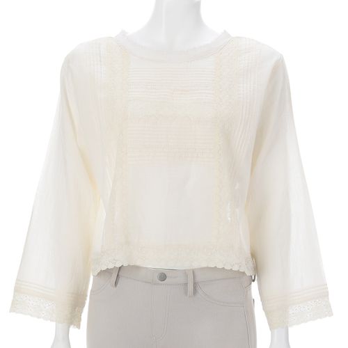 カリネ
マニーレース使い2WAYリボン開きブラウス