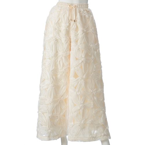 三澤
vingtrois 立体レースストレートパンツ