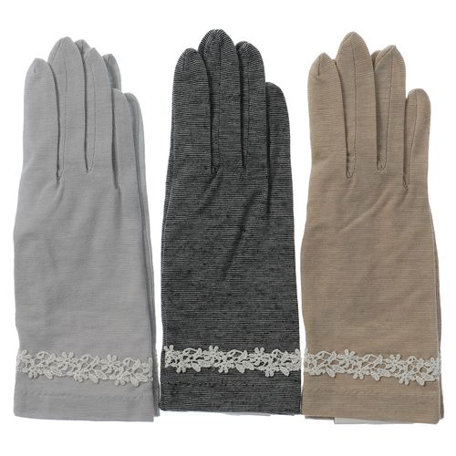 白鳥繊維工業
麻入りジャガードボーダー手袋 5指